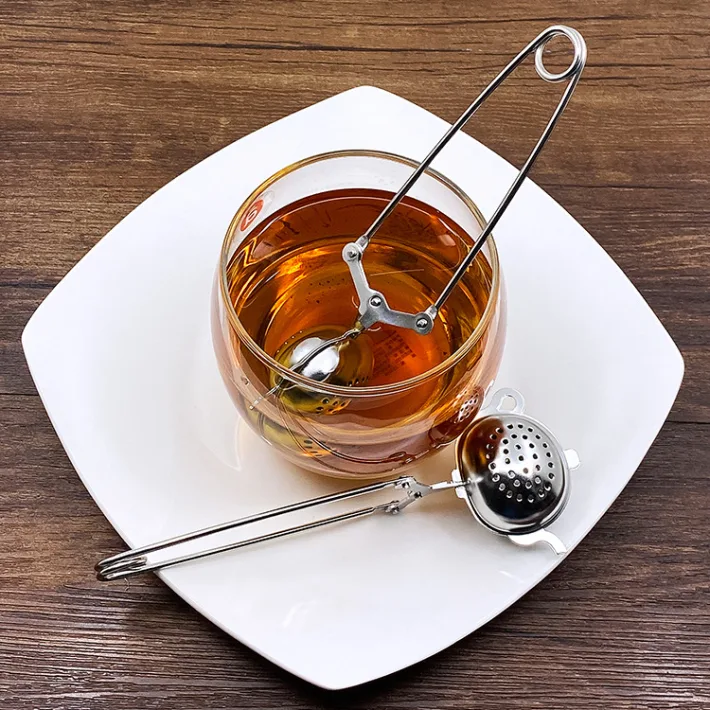 Filtro/Infusor de Té en Hebras de Acero Inox Diseño Arbolito - Dorado
