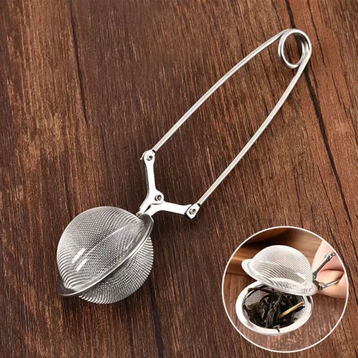 Filtro/Infusor de Té en Hebras de Acero Inox Diseño Arbolito - Dorado