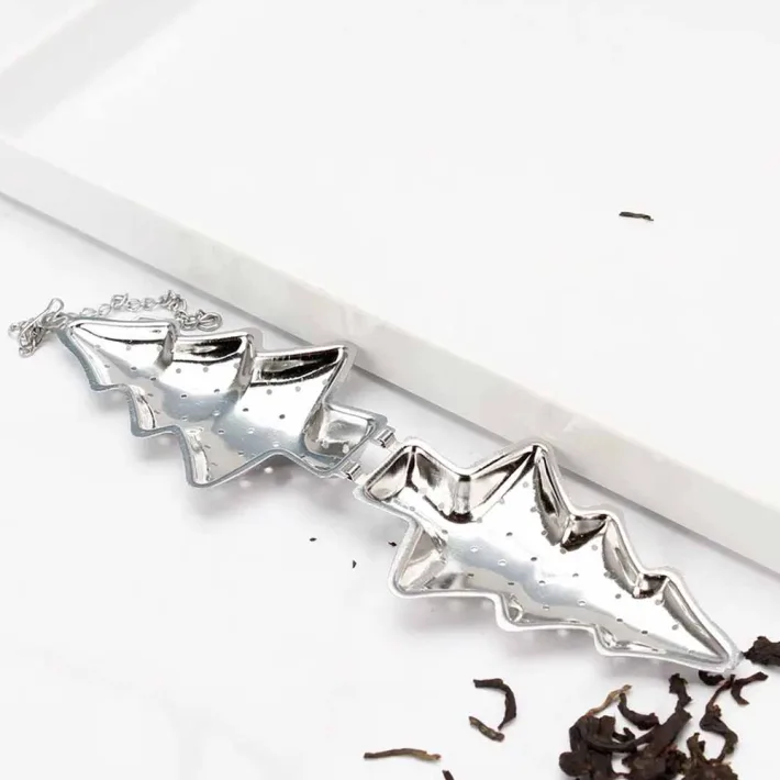 Filtro/Infusor de Té en Hebras de Acero Inox Diseño Arbolito - Dorado