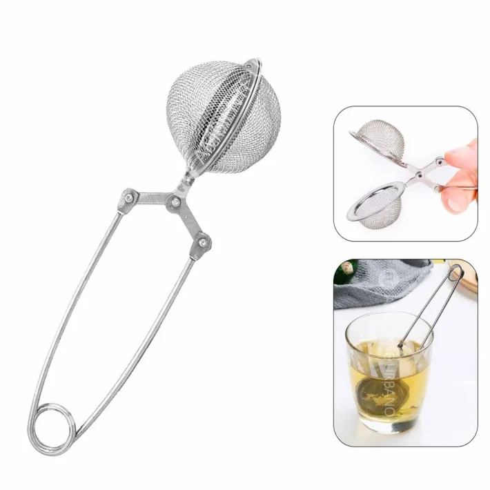 Filtro/Infusor de Té en Hebras de Acero Inox Diseño Arbolito - Dorado