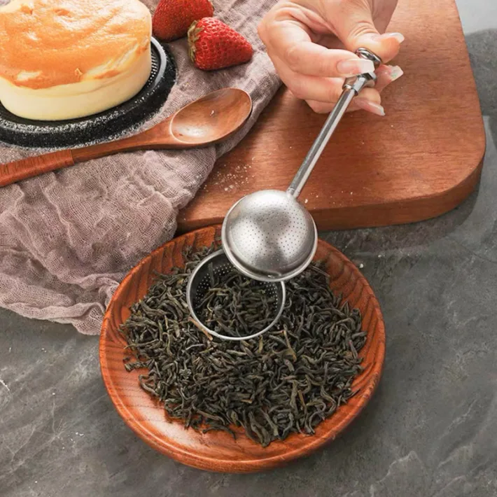 Filtro/Infusor de Té en Hebras de Acero Inox Diseño Arbolito - Dorado