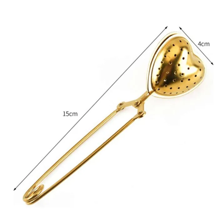 Filtro/Infusor de Té en Hebras de Acero Inox Diseño Arbolito - Dorado