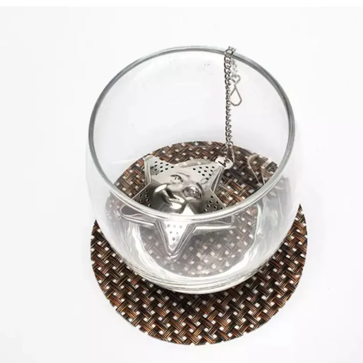 Filtro/Infusor de Té en Hebras de Acero Inox Diseño Arbolito - Dorado