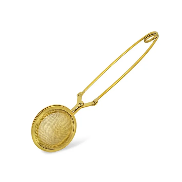 Filtro/Infusor de Té en Hebras de Acero Inox Diseño Arbolito - Dorado