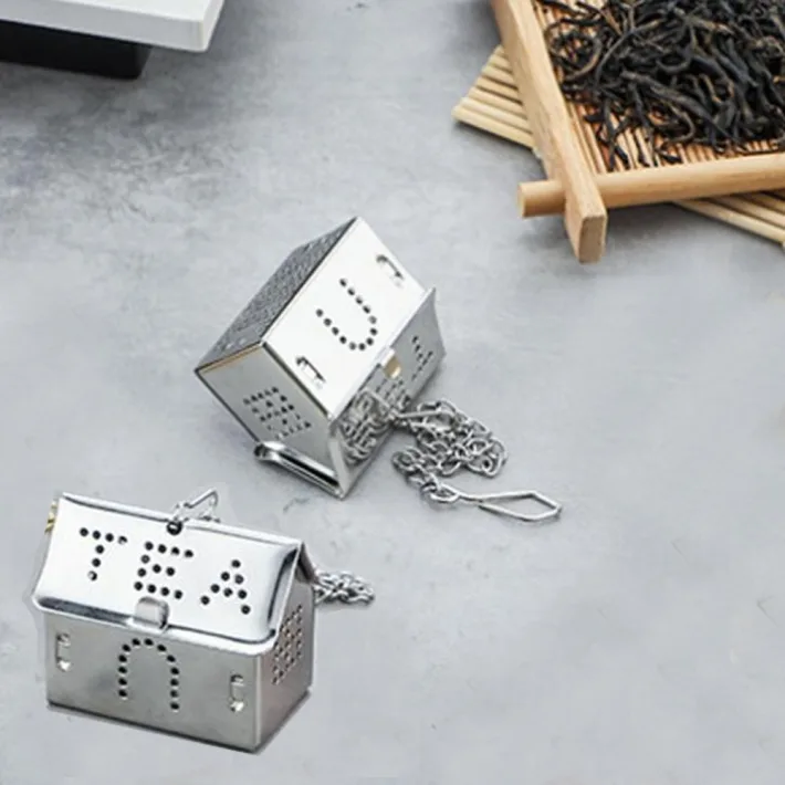 Filtro/Infusor de Té en Hebras de Acero Inox Diseño Arbolito - Dorado