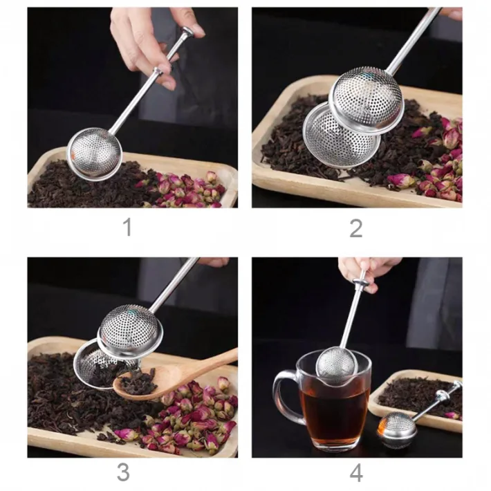 Filtro/Infusor de Té en Hebras de Acero Inox Diseño Arbolito - Dorado
