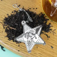 Filtro/Infusor de Té en Hebras de Acero Inox Diseño Arbolito - Dorado