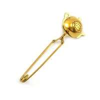 Filtro/Infusor de Té en Hebras de Acero Inox Diseño Arbolito - Dorado