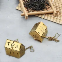 Filtro/Infusor de Té en Hebras de Acero Inox Diseño Arbolito - Dorado