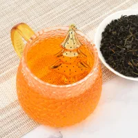 Filtro/Infusor de Té en Hebras de Acero Inox Diseño Arbolito - Dorado