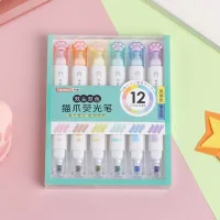 TG1061 - Set de 6 Resaltadores Cat Paw 2 colores en 1