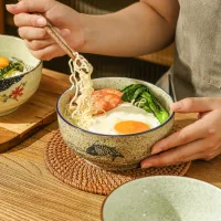 Bowl de Cerámica Oriental Waves & Fish 15.5*7.5cm