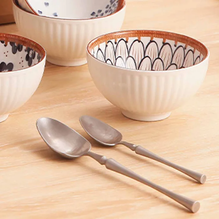 TWW001-45-B - Bowl Medium de Cerámica Vintage Flor de Otoño