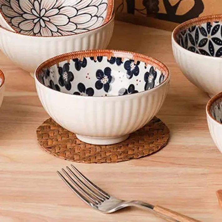 TWW001-45-C - Bowl Medium de Cerámica Vintage Flor de Cerezo