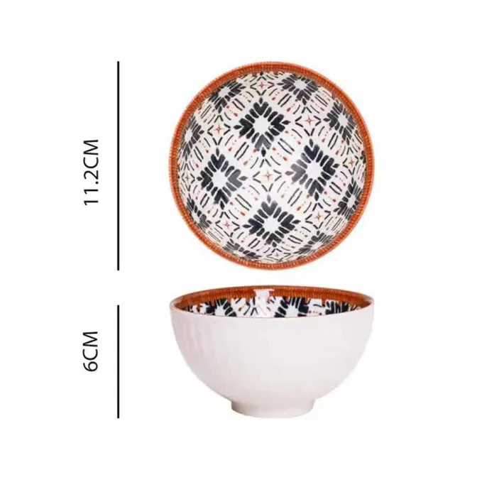 TWW001-45-F - Bowl Medium de Cerámica Vintage Tejidos de Otoño
