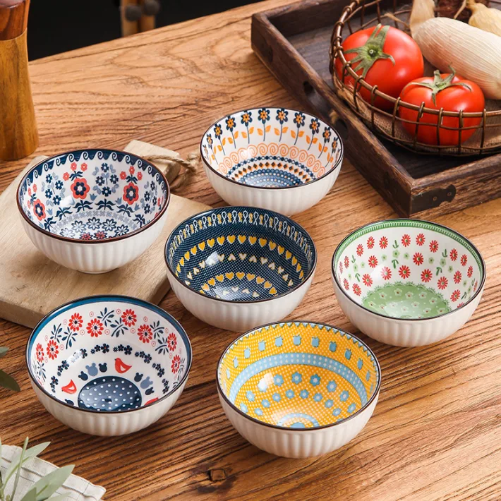 TWW001-45-J - Bowl Medium de Cerámica Vintage Flor de Ciruela - 11.5*6cm