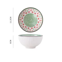 TWW001-45-J - Bowl Medium de Cerámica Vintage Flor de Ciruela - 11.5*6cm