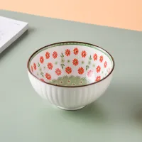 TWW001-45-J - Bowl Medium de Cerámica Vintage Flor de Ciruela - 11.5*6cm