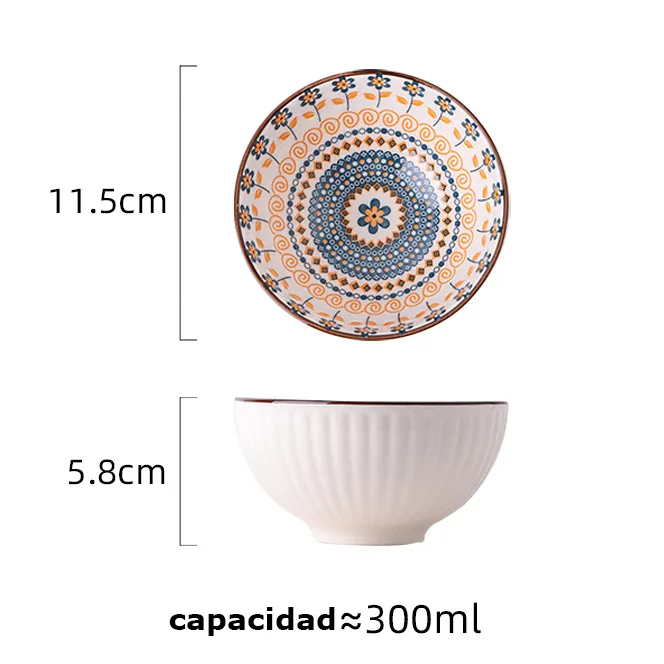 TWW001-45-K - Bowl Medium de Cerámica Vintage Flor de Uncaria - 11.5*6 cm
