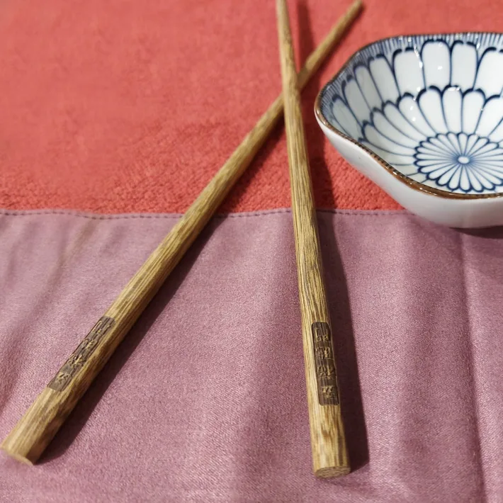 Palitos para Sushi de Madera Diseño Rustico con Letras