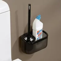 Cepillo Limpia Inodoro de Pared + Box Organizador Línea Onix