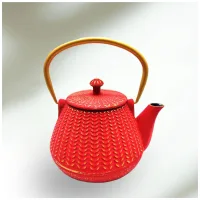 W-2211 - Tetera de Hierro Fundido + Infusor Diseño Tokoriko Red - 1000ml