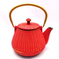W-2211 - Tetera de Hierro Fundido + Infusor Diseño Tokoriko Red - 1000ml
