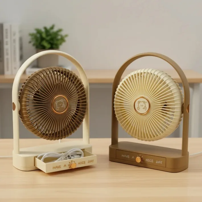 Mini Ventilador de Mesa Portátil Recargable USB