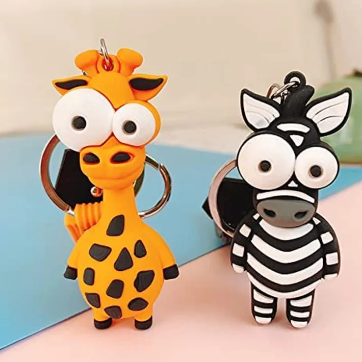 Llavero Adorable Diseño Giraffe&Zebra