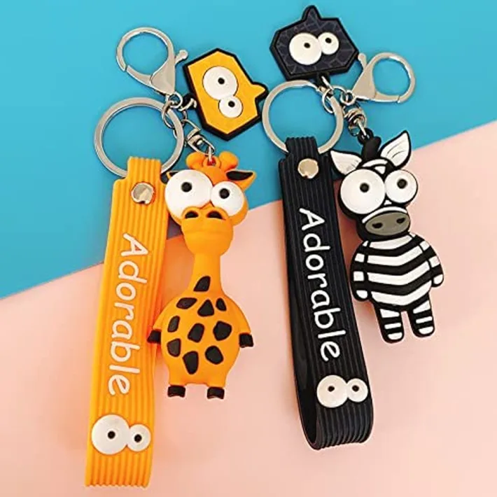 Llavero Adorable Diseño Giraffe&Zebra