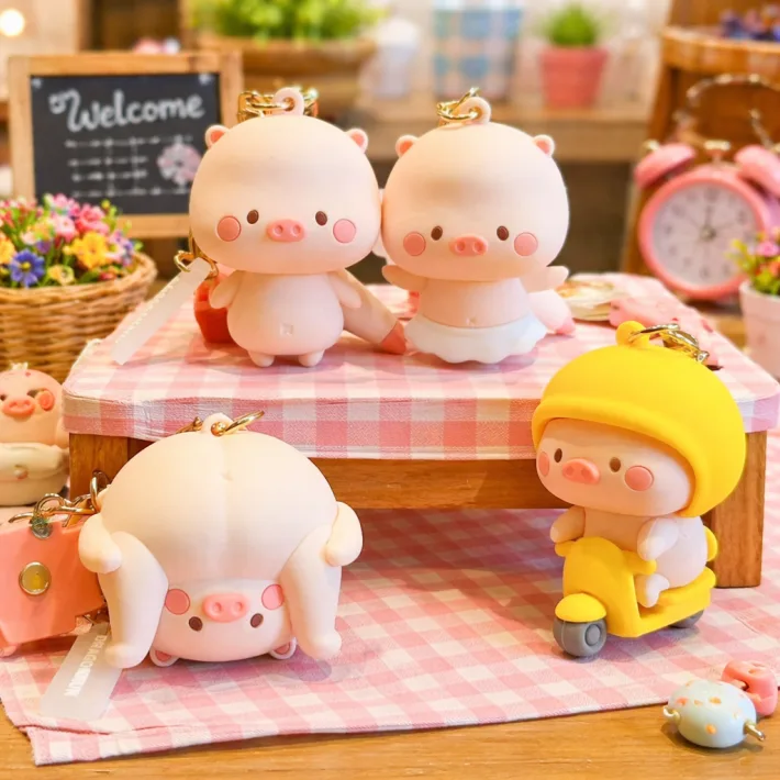 Llavero Adorable Diseño Pink Pig