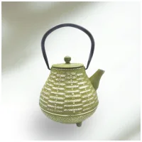 ZB3-12-2316 - Tetera de Hierro Fundido + Infusor Diseño Lemon Green - 1200ml