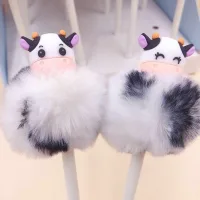 Lapicera Bolígrafo Cow Cute Pompóm
