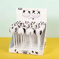 Lapicera Bolígrafo Cow Cute Pompóm