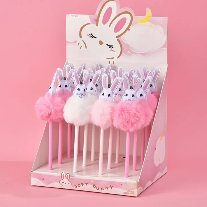 Lapicera Bolígrafo Bunny Cute Pompón