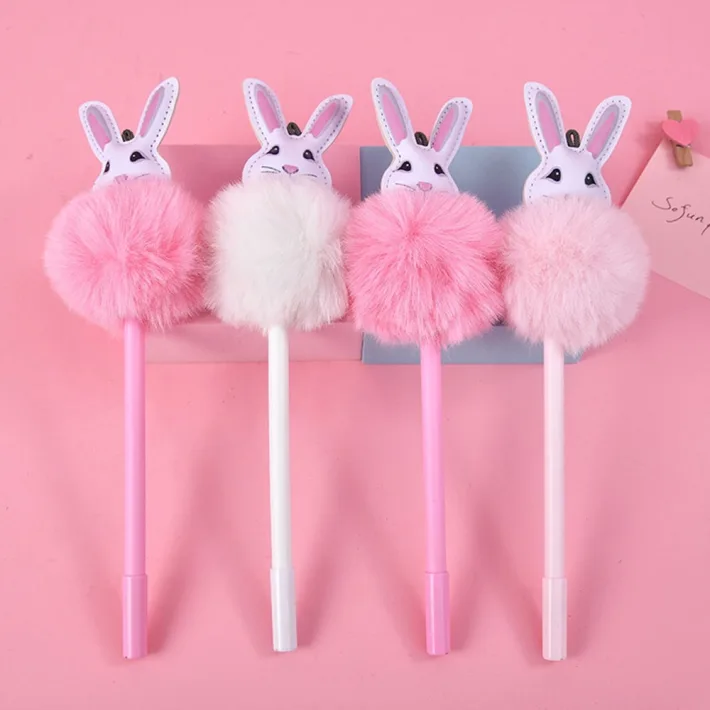 Lapicera Bolígrafo Bunny Cute Pompón