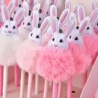 Lapicera Bolígrafo Bunny Cute Pompón