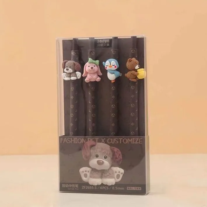 Set de 4 Lapiceras Bolígrafo Fashion Pet