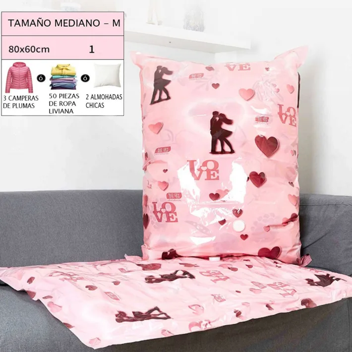 Bolsa de Almacenamiento al Vacío para Ropa/Acolchados Love - 100