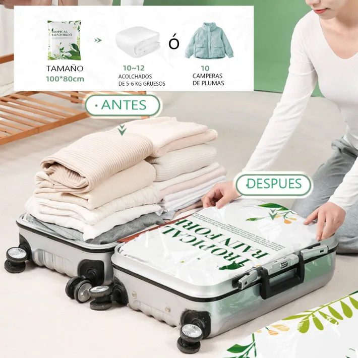 ZF9002-L - Bolsa de Almacenamiento al Vacío para Ropa/Acolchados Tropical -
