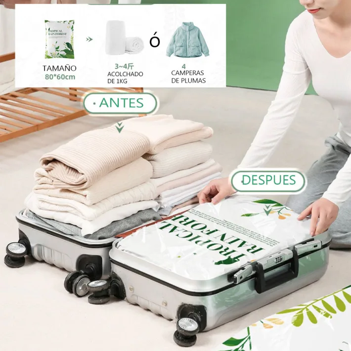 ZF9002-M - Bolsa de Almacenamiento al Vacío para Ropa/Acolchados Tropical -