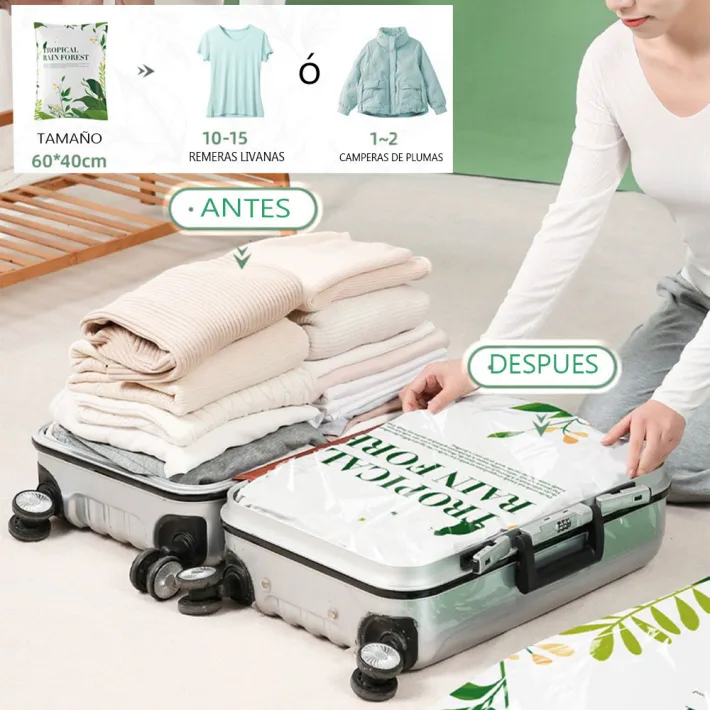 ZF9002-S - Bolsa de Almacenamiento al Vacío para Ropa/Acolchados Tropical -