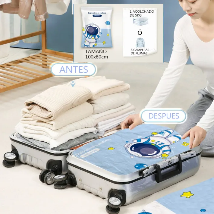 ZF9003-L - Bolsa de Almacenamiento al Vacío para Ropa/Acolchados Astronauta