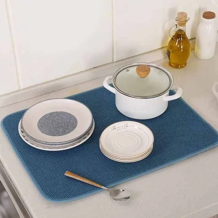 Paño Escurridor de Microfibra Azul 30*40